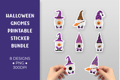 Halloween gnomes sticker bundle. Gnome stickers printable