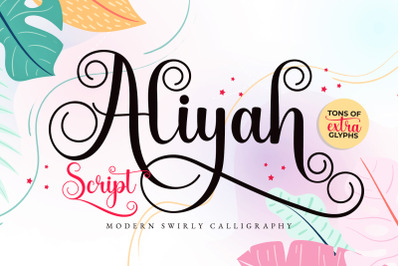 Aliyah Script - Swirly Calligraphy Font