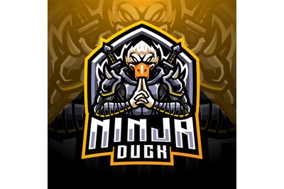 Ninja duck esport mascot logo design