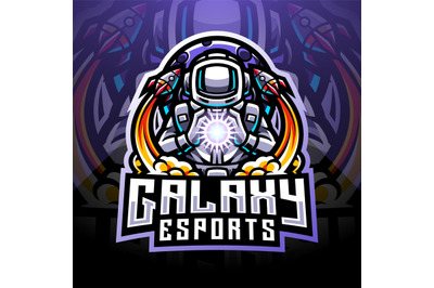 Galaxy astronaut esport mascot logo