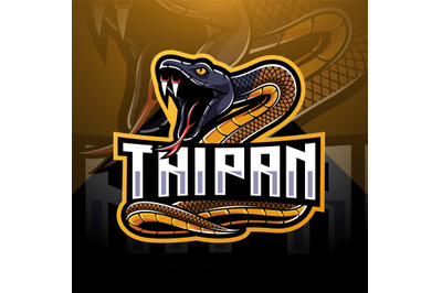 Taipan snake mascot logo design