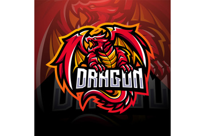 Dragon esport mascot logo design