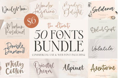 The Ultimate 50 Fonts Bundle