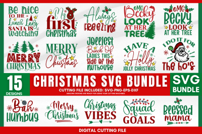 Christmas SVG Bundle, Funny Christmas SVG Bundle