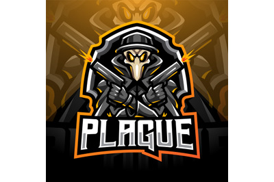 Plague gunner esport mascot logo