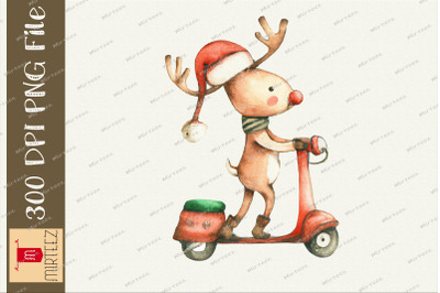 Christmas Reindeer Driving Scooter