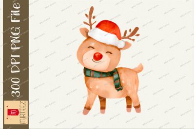 Christmas Cute Reindeer Wear Scarf