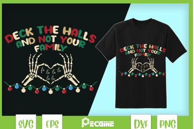 Happy Holidays Christmas Skeleton hands