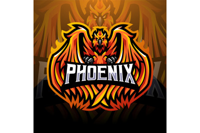 Phoenix esport mascot logo design