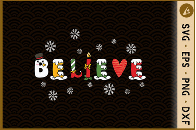 Christmas BELIEVE Merry Christmas