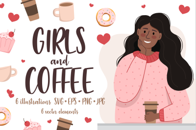 GIRLS and COFFEE illustrations