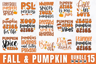 Fall SVG Bundle, Pumpkin SVG Bundle