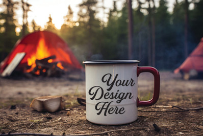 Camping Nature Mockups&2C; Camping Enamel Mockups&2C; Digital Download&2C;