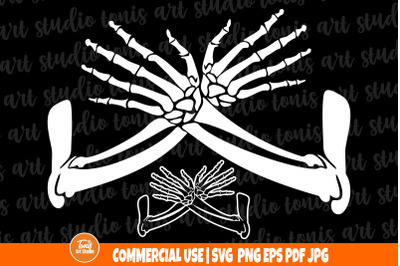 Skeleton Hands SVG - Skeleton Svg - Halloween Cut File - Skull Sleleto