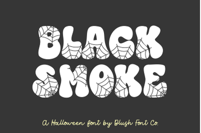 BLACK SMOKE Retro Halloween Font
