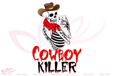 Skeleton Cowboy Playing Cards PNG