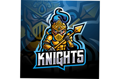 Knight esport mascot logo design