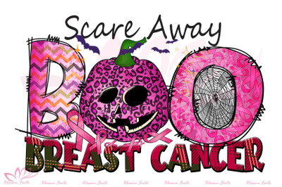 Boo Scare Away Breast Cancer Sublimation