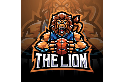 The lion sport esport mascot logo