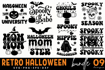 Retro Halloween SVG Bundle&2C; Halloween Bundle