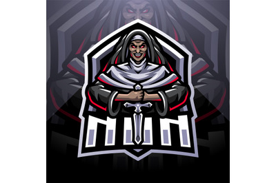 Nun esport mascot logo design