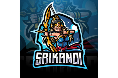 Srikandi esport mascot logo design