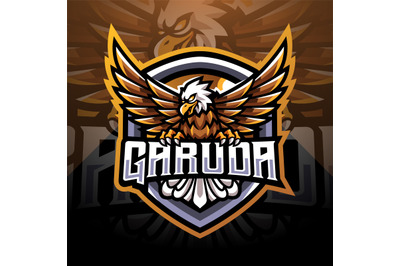 Garuda esport mascot logo design