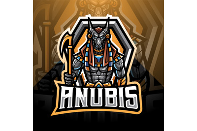 Anubis esport mascot logo design