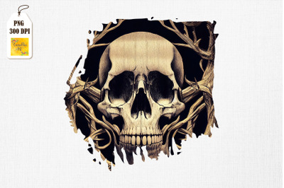 Vintage Skull Spooky Art 2