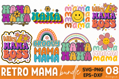 Retro Mama SVG Bundle, Fall SVG Bundle