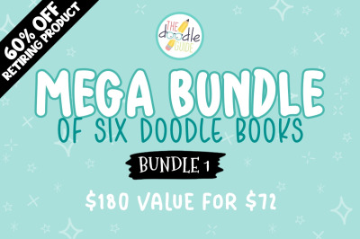 SIX in ONE doodle book BUNDLE 1