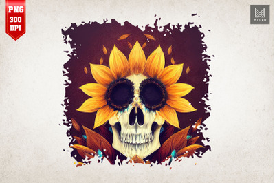 Sunflower Skull