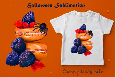 Halloween Sublimation creepy tasty cake