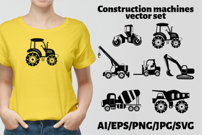 Construction machines SVG