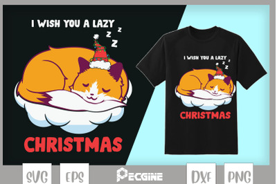 I Wish You A Lazy Christmas Cat