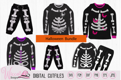 Halloween Skeleton costume svg Bundle