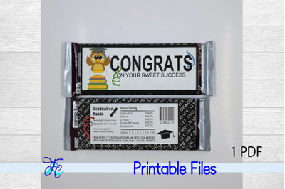 Congrats On Your Sweet Success Owl Candy Bar Wrap