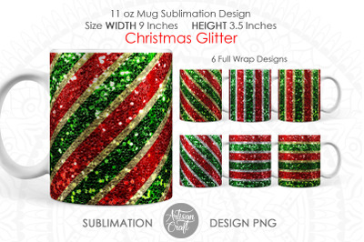 Christmas mug sublimation PNG, glitter mug, 11oz mug png