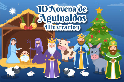 10 Novena De Aguinaldos Holiday Illustration