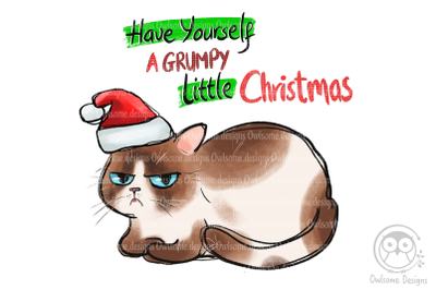 Christmas cat sublimation&2C; Funny Cat Christmas PNG