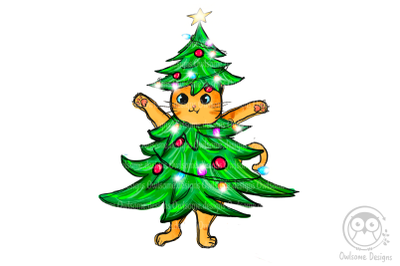 Funny Christmas cat sublimation, Funny Cat Christmas PNG