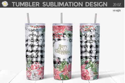 Merry Christmas Tumbler | Christmas Sublimation Design