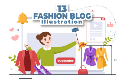 13 Beauty and Fashion Blog Illustration