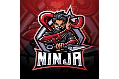 Ninja esport mascot logo design