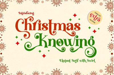 Christmas Knowing - Swirly Serif Font