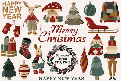 New Year &amp; Christmas clipart