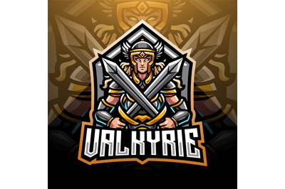 Valkyrie esport mascot logo design