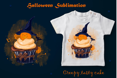 Halloween Sublimation creepy tasty cake Cute Halloween PNG