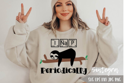 I Nap Periodically, Funny Periodic Chemist Table With Sloth SVG