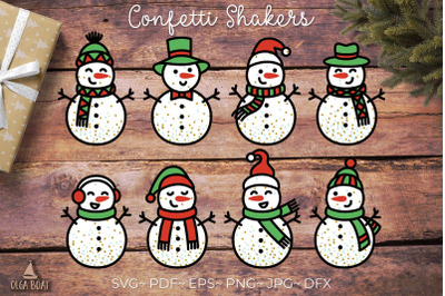 3d Snowman svg Bundle | Confetti Shaker Christmas Game